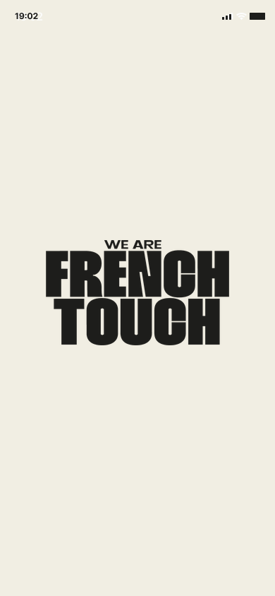 Écran d’ouverture We Are French Touch
