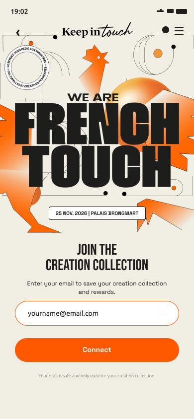 Écran pour rejoindre la collection